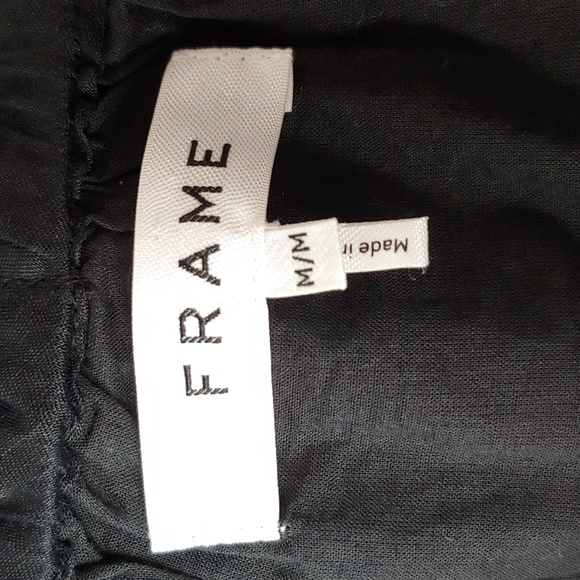 Frame Black Off the Shoulders Shirt Size M - Picture 8 of 11